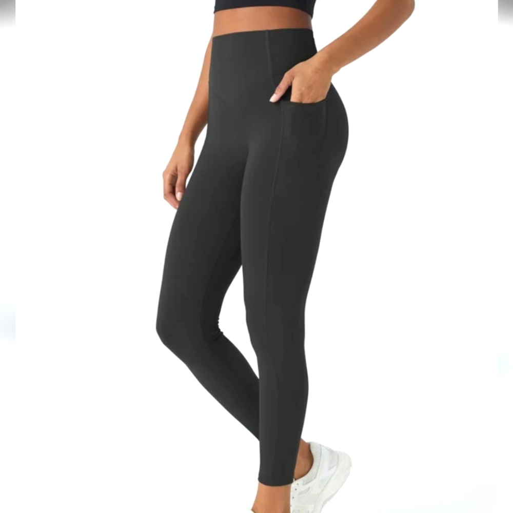 Woobilly Spandex Blent High Waisted Butt Lifting Tummy Control Side Pocket. NWOT